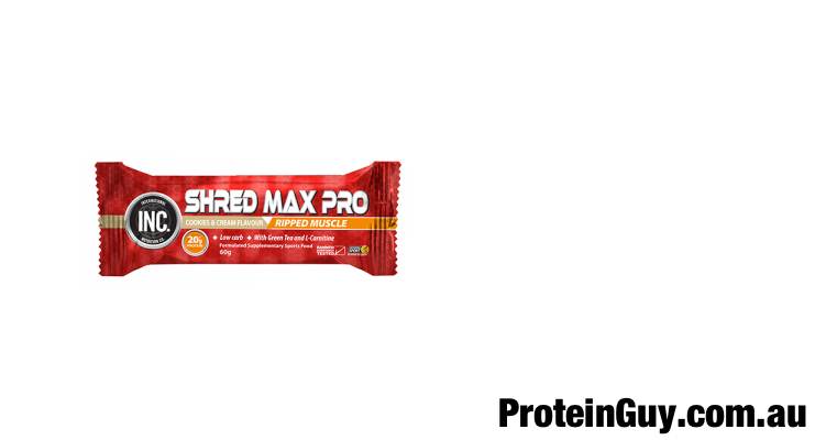 Shred Max Pro Bar by INC Sports Nutrition Cookies n Cream Protein Bar