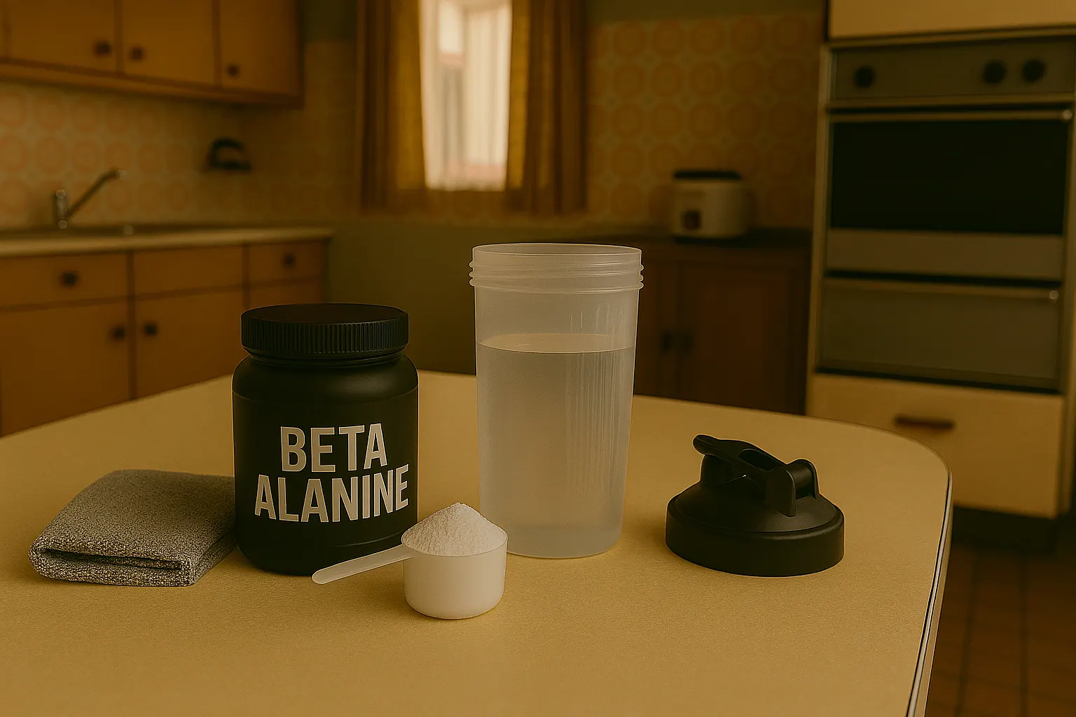 Athlete taking beta-alanine supplements for performance benefits