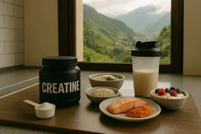 Creatine 101 supplement scoop and powder