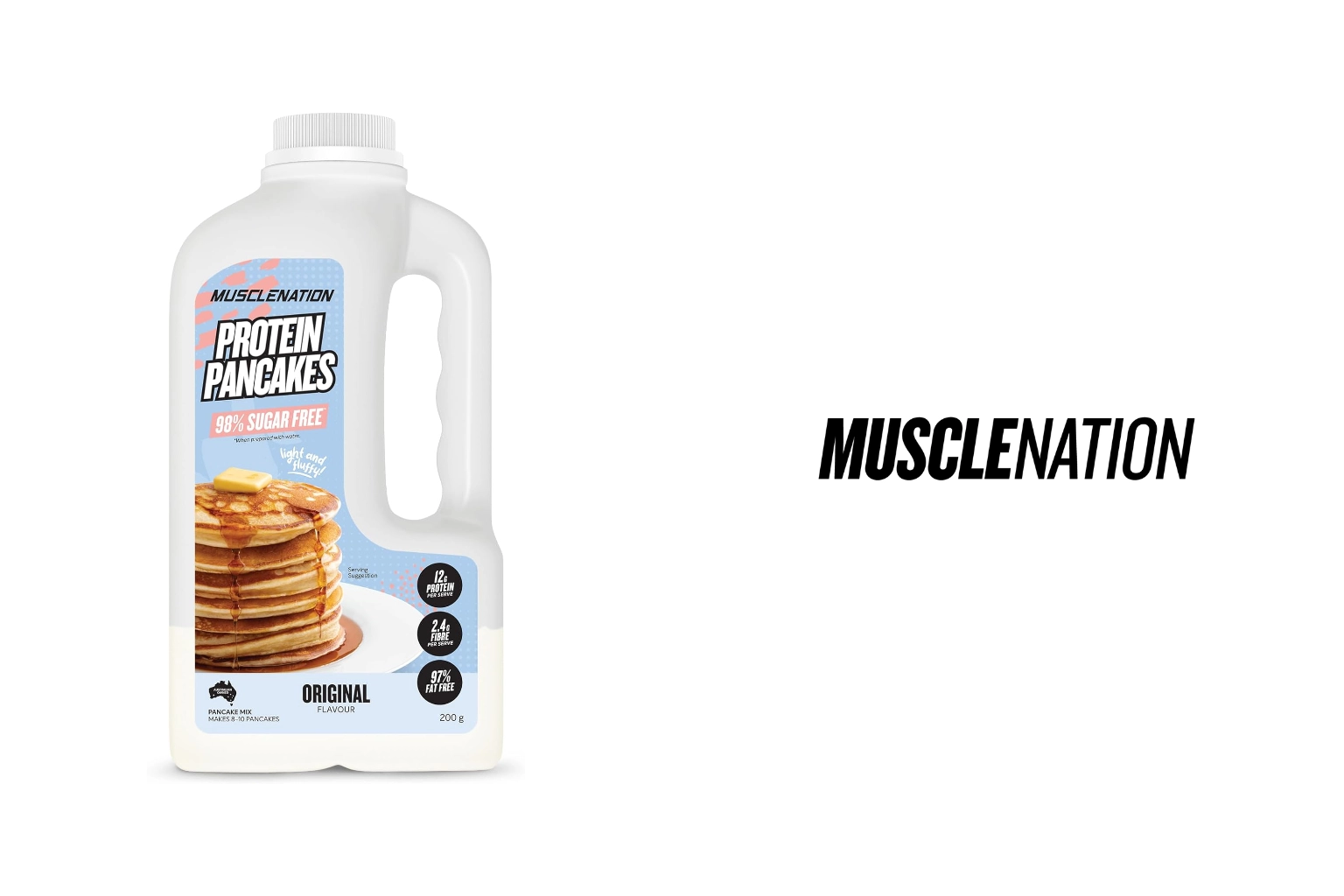 Protein Pancakes by Muscle Nation Delicious High-Protein Breakfast Fuel