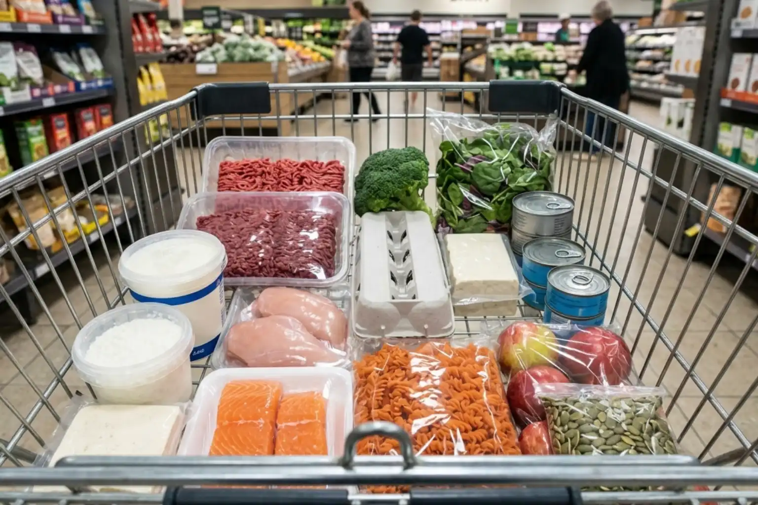 Smart grocery shopping tips for a high protein lifestyle trolley